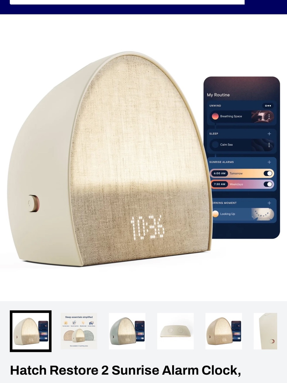 Hatch Restore 2 alarm clock